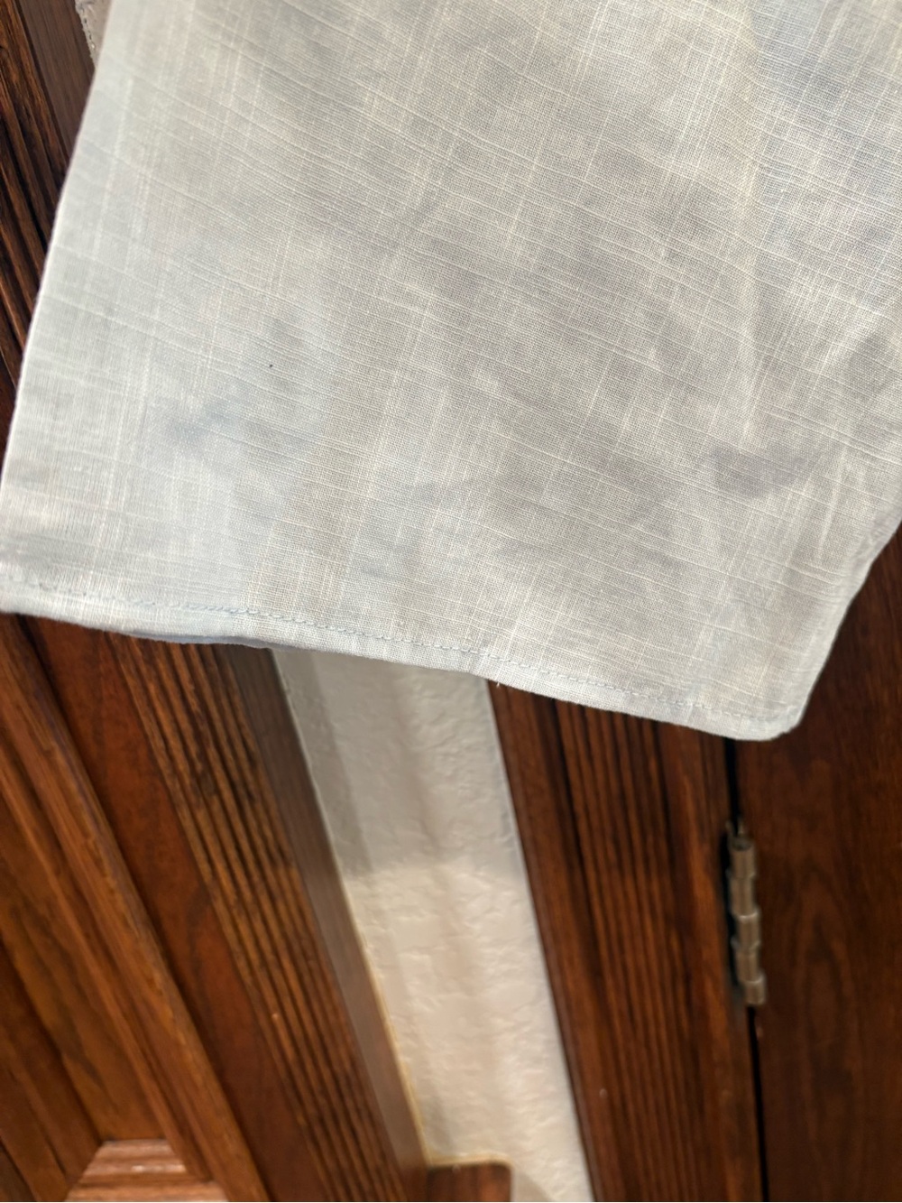 Petal & Pup $64 P2P24” L23” Light Blue 100% Cotton Tie-Front Wide Sleeve Top L - Picture 5 of 8